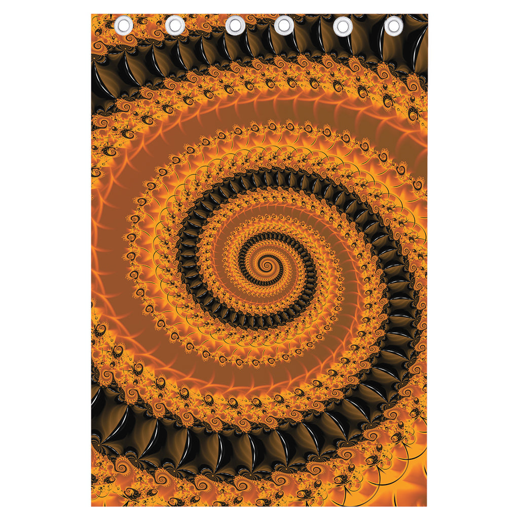 Spiral Fractal Print Curtain