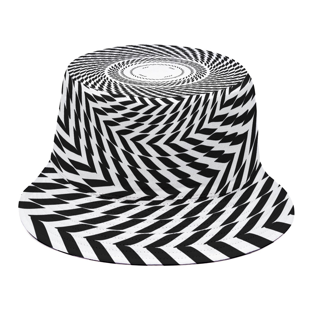 Spiral Illusory Motion Print Bucket Hat