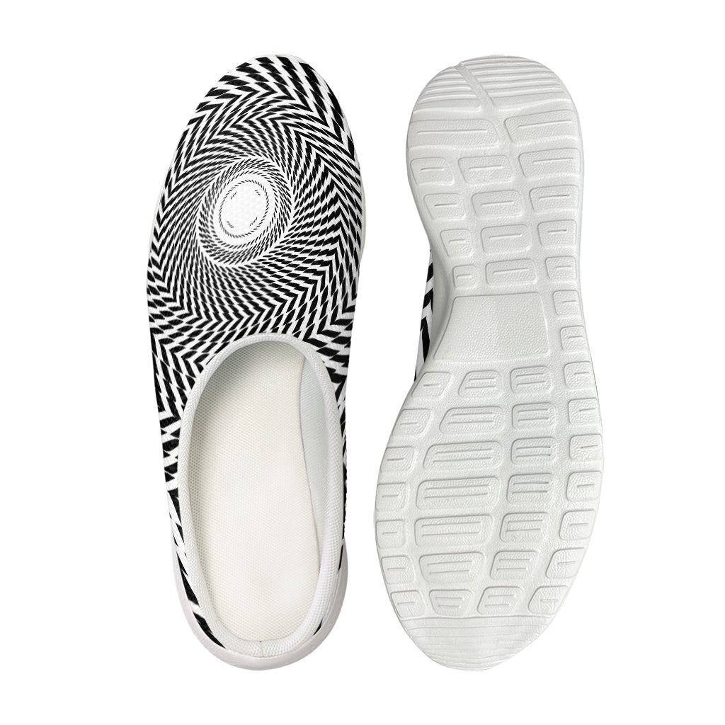 Spiral Illusory Motion Print Mesh Casual Shoes