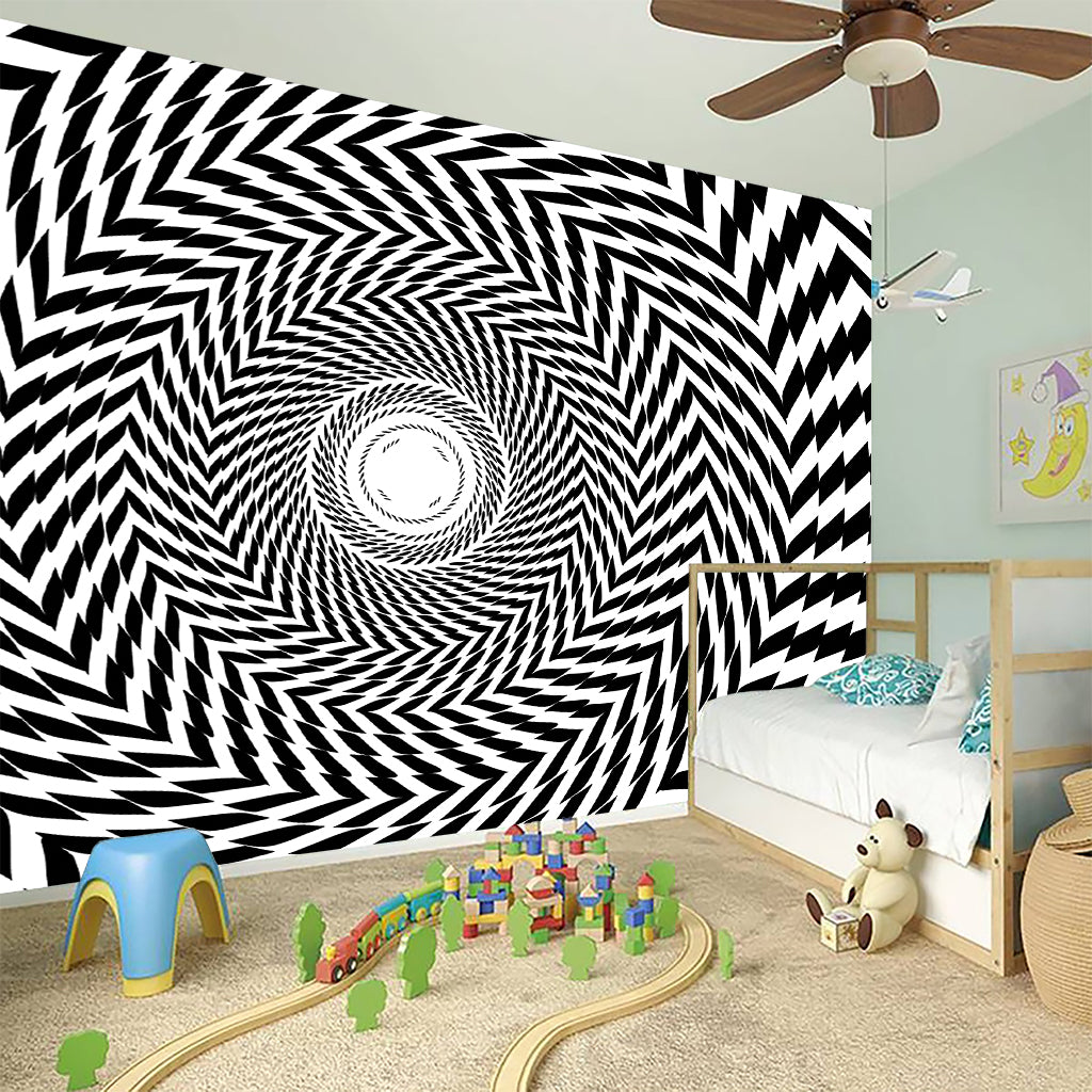 Spiral Illusory Motion Print Wall Sticker