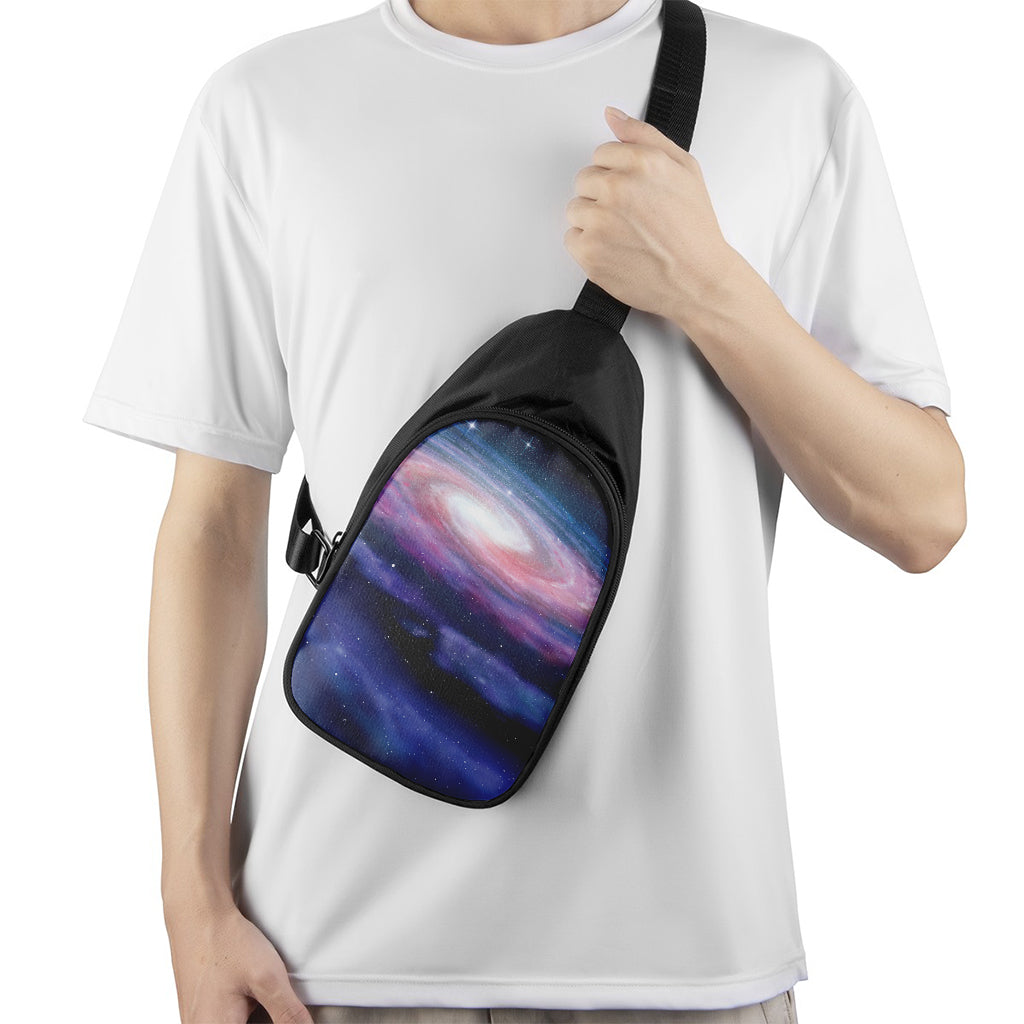 Spiral Milky Way Print Chest Bag