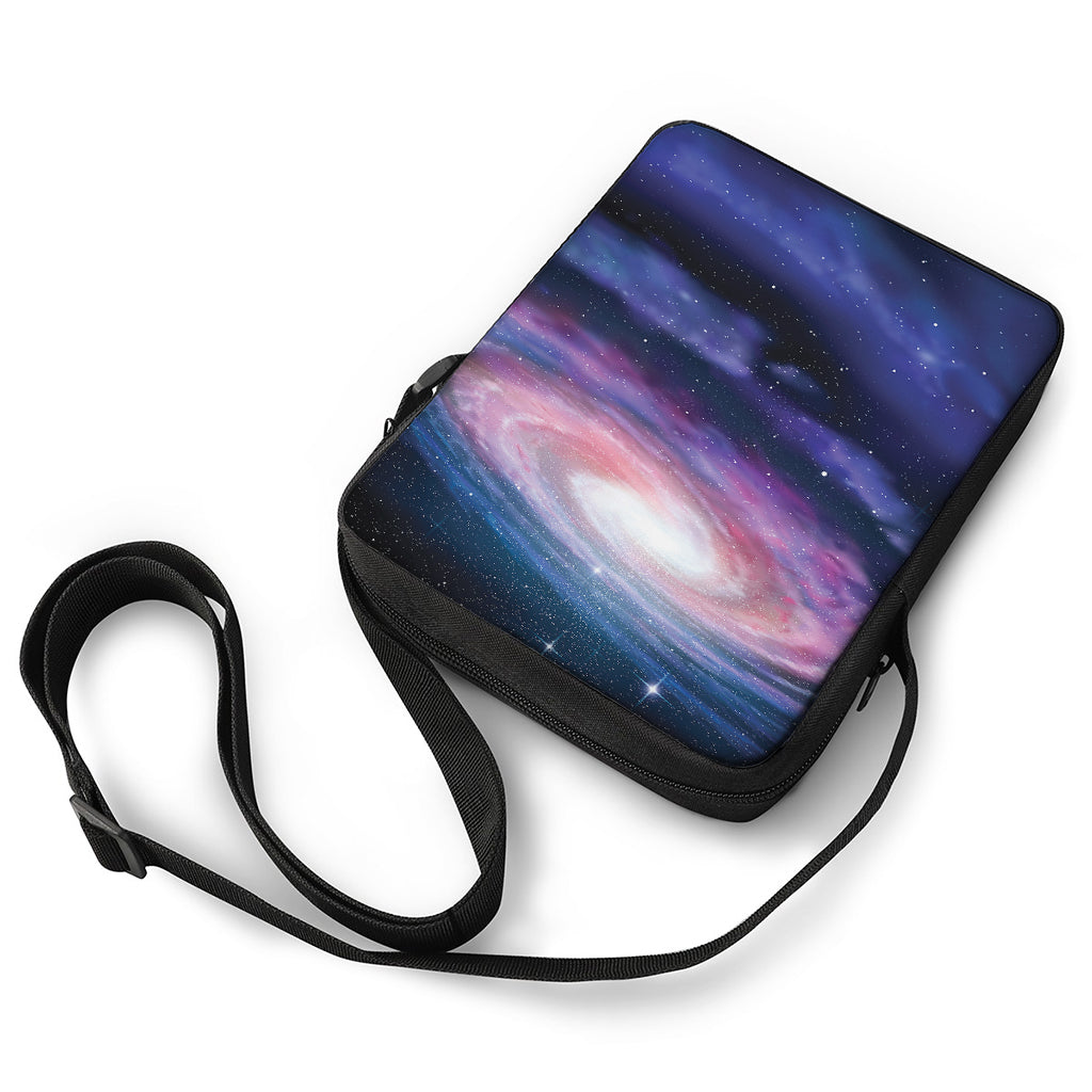 Spiral Milky Way Print Rectangular Crossbody Bag