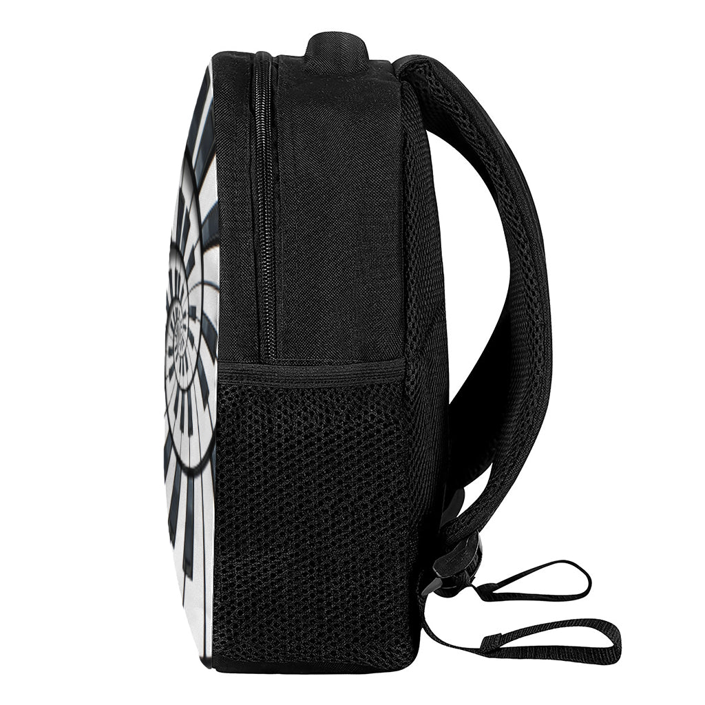 Spiral Piano Keyboard Print Casual Backpack