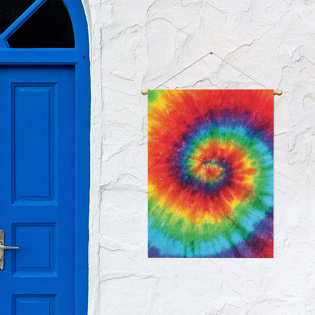 Spiral Tie Dye Print Garden Flag