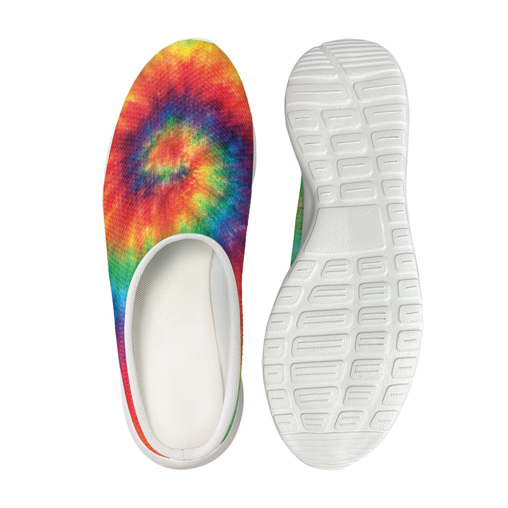 Spiral Tie Dye Print Mesh Casual Shoes