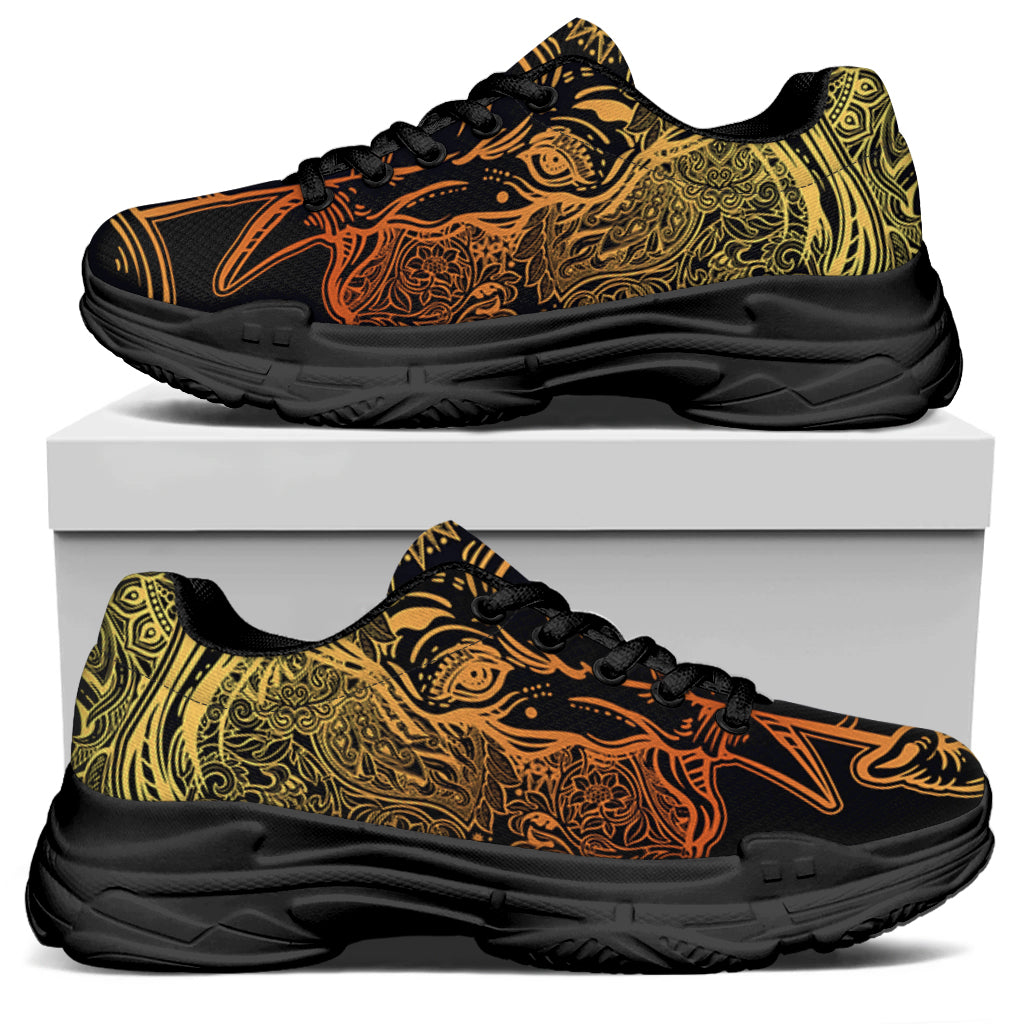 Blue Elephant Mandala Print Men Women's High Top Shoes