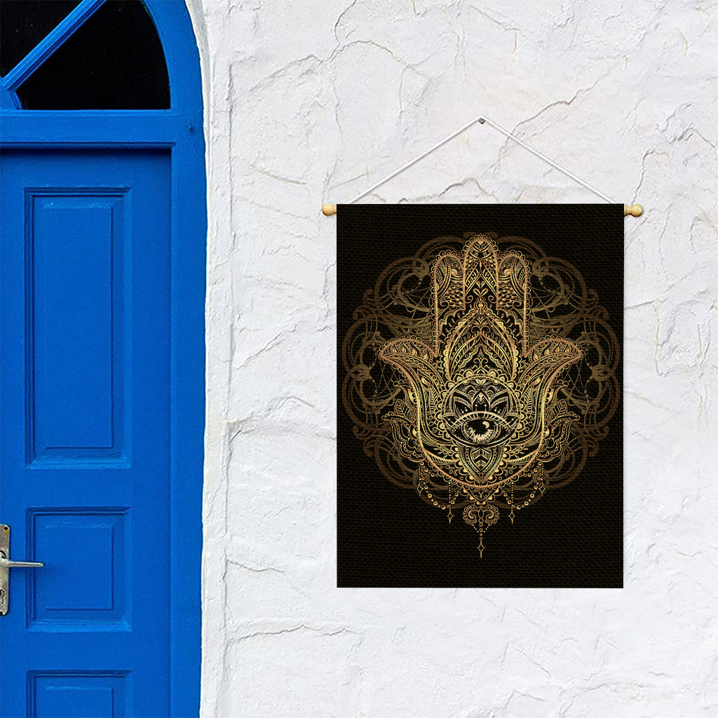 Spiritual Hamsa Hand Of Fatima Print Garden Flag