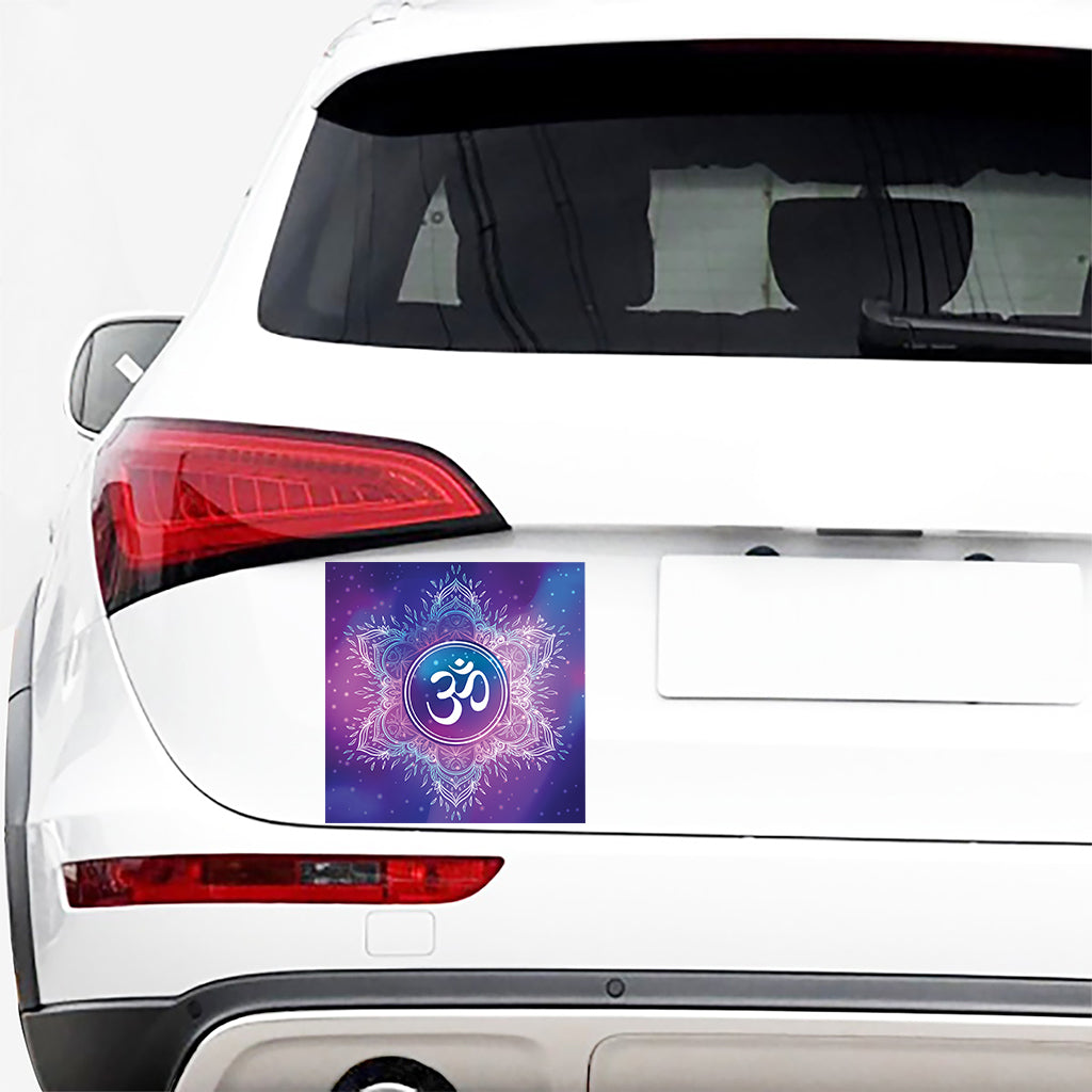 Spiritual Om Mandala Print Car Sticker