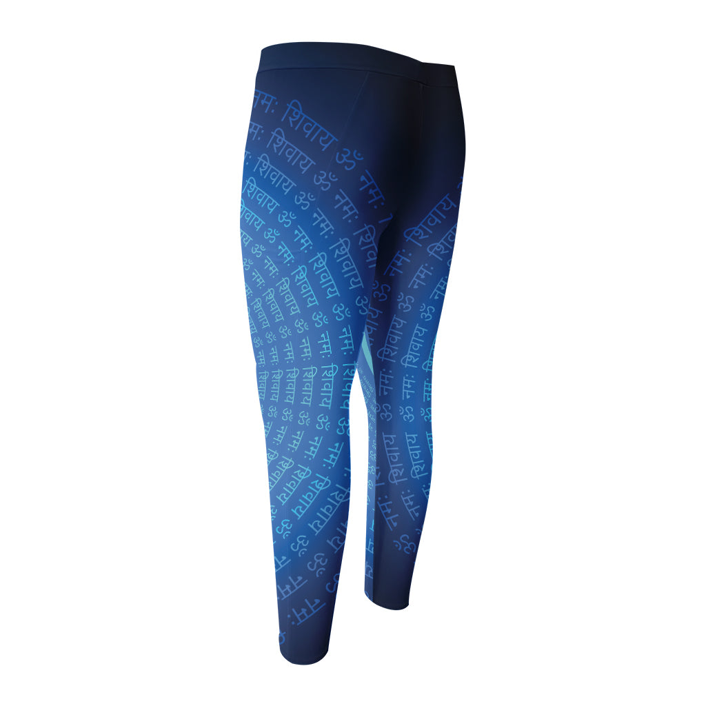 Spiritual Om Sign Print Men's Compression Pants