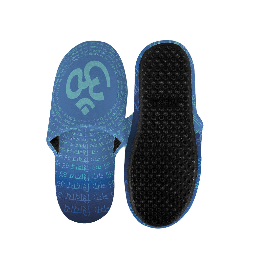 Spiritual Om Sign Print Slippers