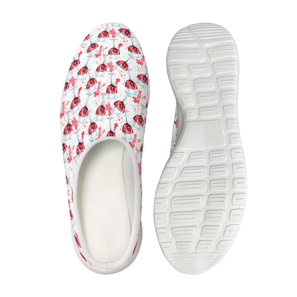 Splash Wine Pattern Print Mesh Casual Shoes