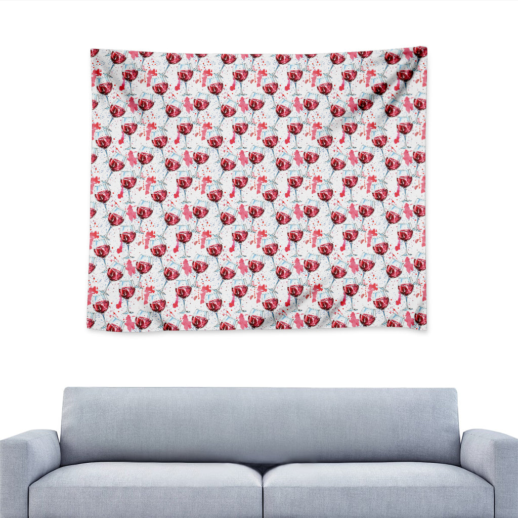 Splash Wine Pattern Print Tapestry