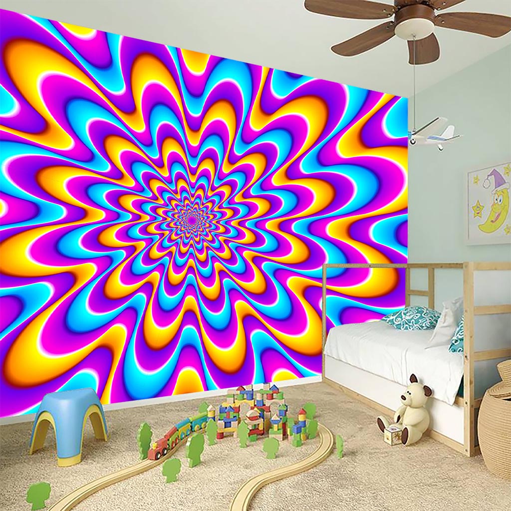 Splashing Colors Moving Optical Illusion Wall Sticker