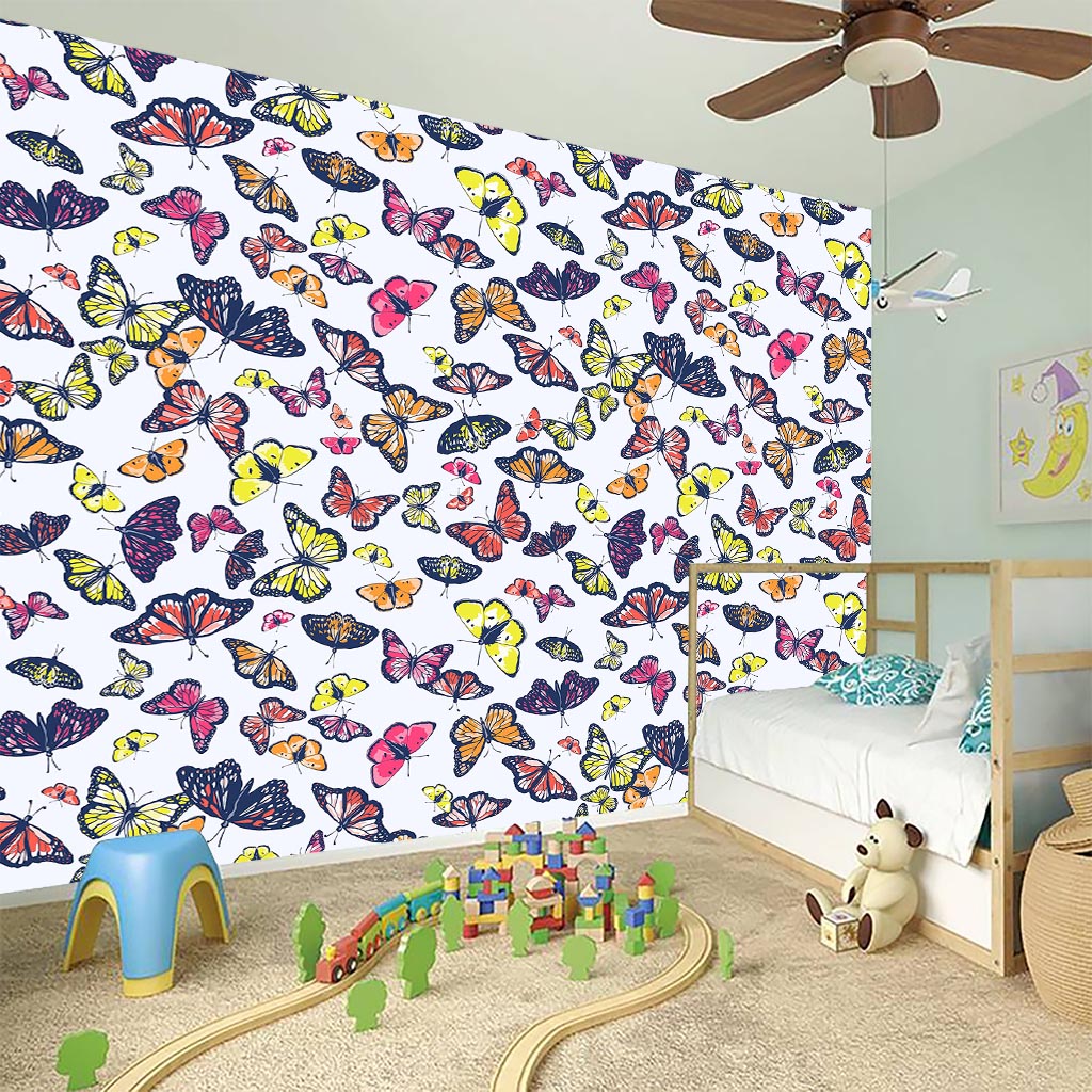 Spring Butterfly Pattern Print Wall Sticker