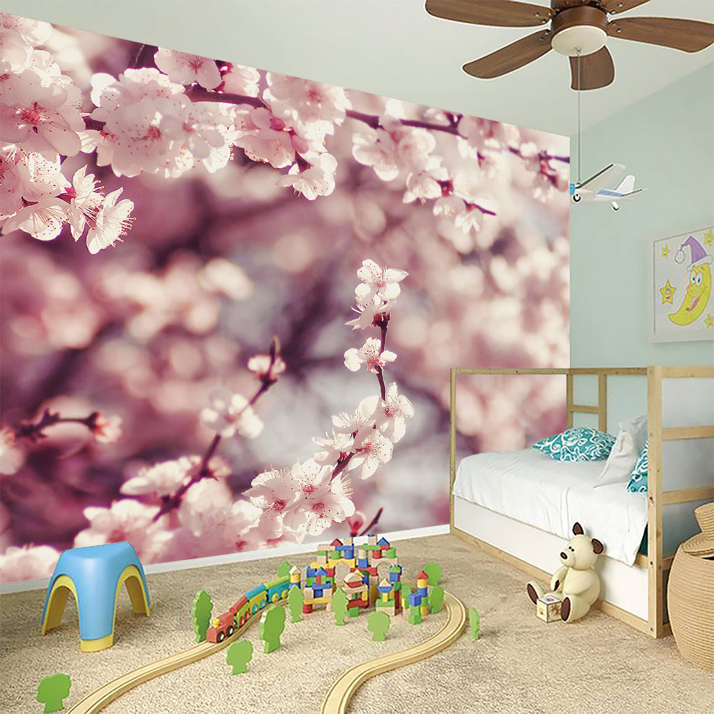 Spring Cherry Blossom Print Wall Sticker