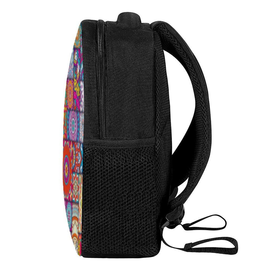 Square Bohemian Mandala Patchwork Print Casual Backpack