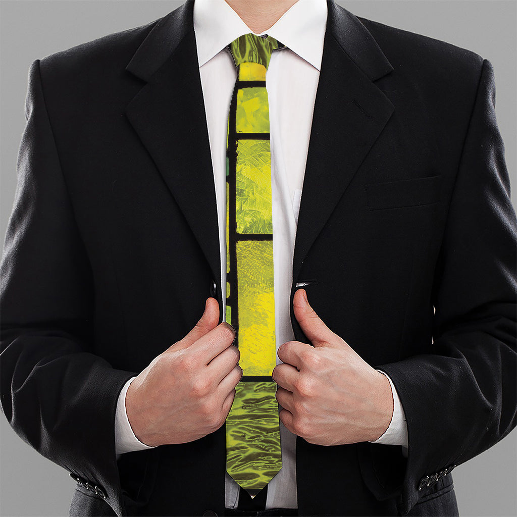 Square Stained Glass Mosaic Print Necktie