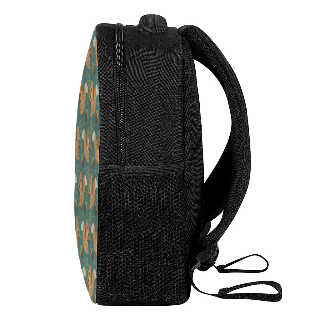 Squirrel Knitted Pattern Print Casual Backpack