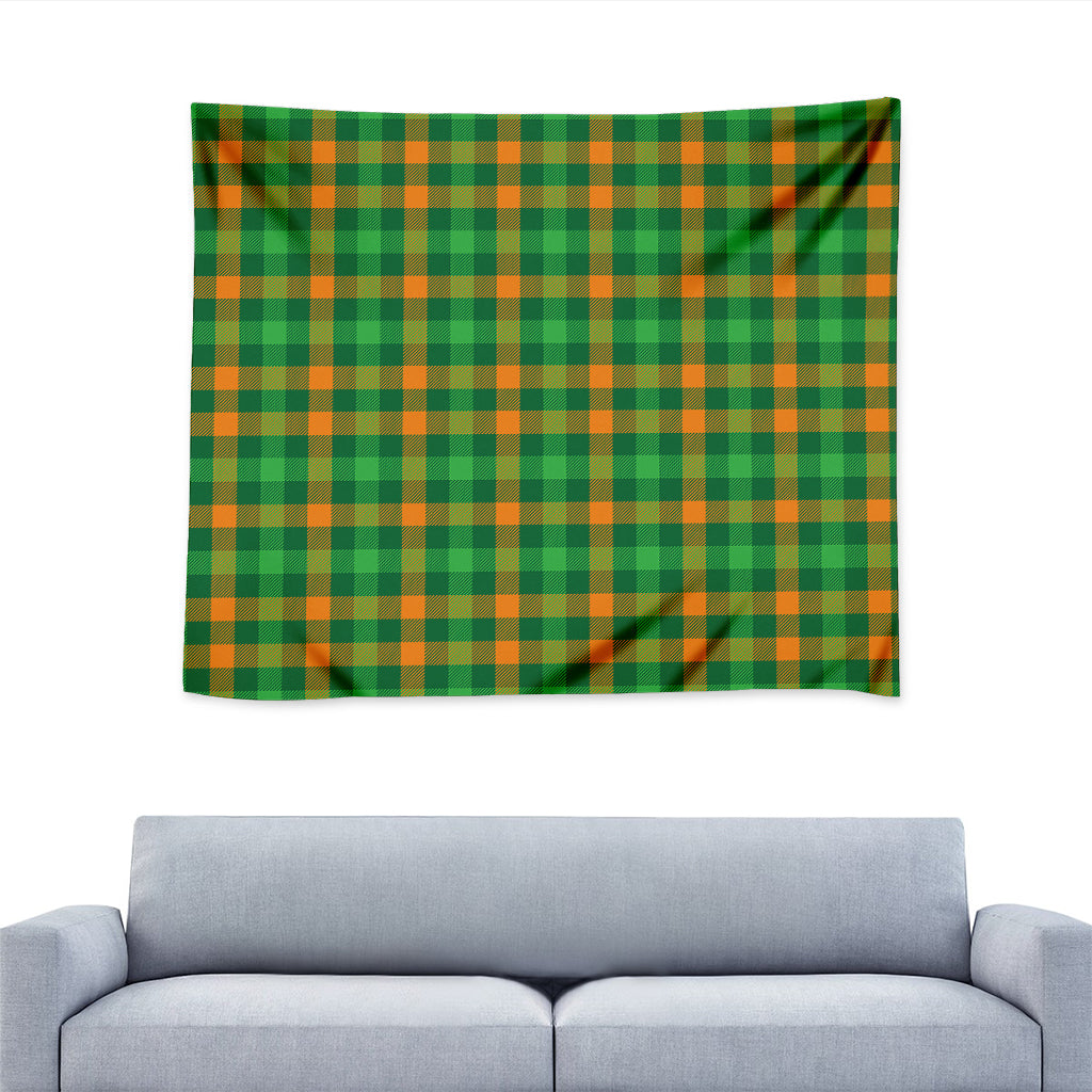 St. Patrick's Day Buffalo Check Print Tapestry