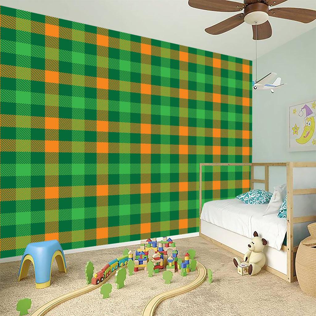 St. Patrick's Day Buffalo Check Print Wall Sticker