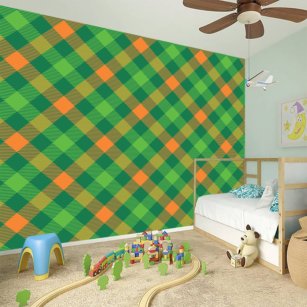 St. Patrick's Day Buffalo Pattern Print Wall Sticker