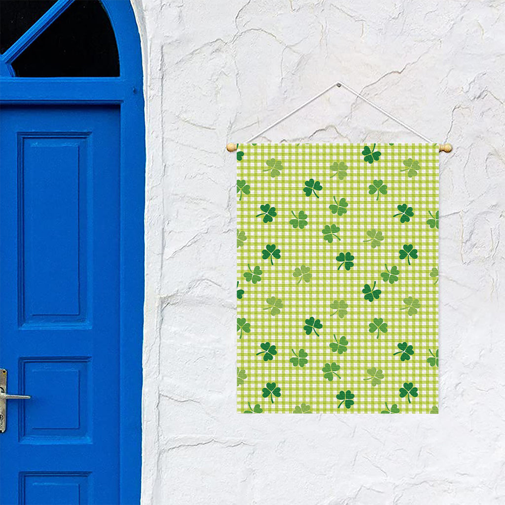 St. Patrick's Day Buffalo Plaid Print Garden Flag