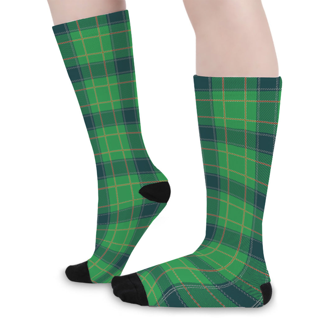 St. Patrick's Day Scottish Plaid Print Long Socks