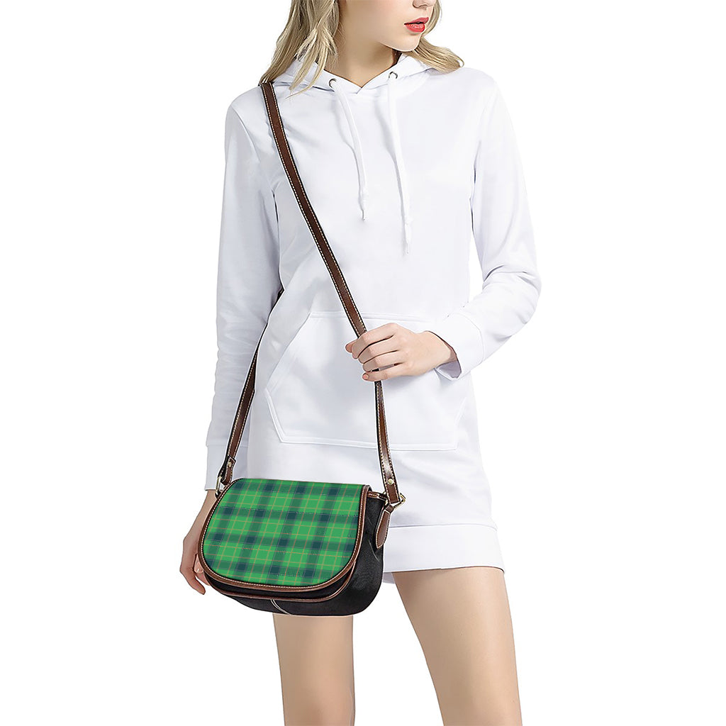 St. Patrick's Day Scottish Plaid Print Saddle Bag