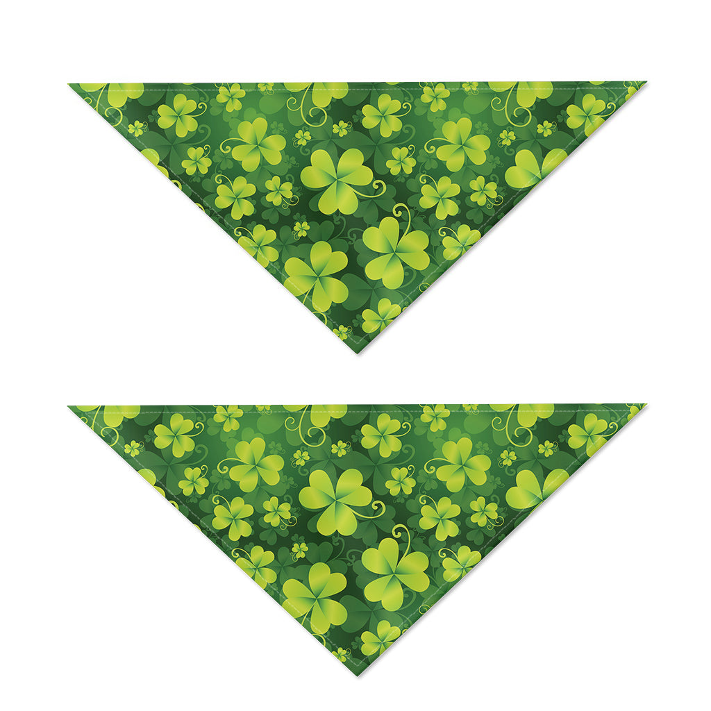 St. Patrick's Day Shamrock Pattern Print Dog Bandana