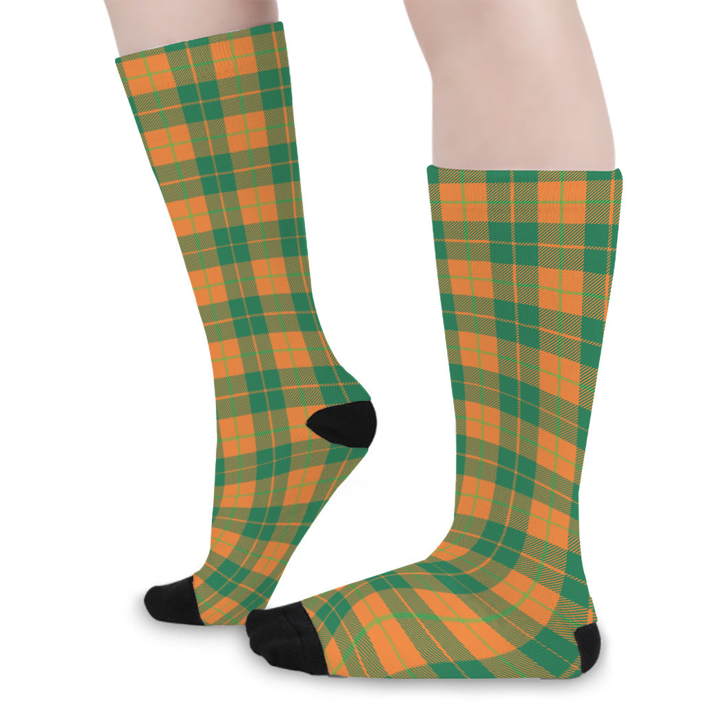 St. Patrick's Day Stewart Plaid Print Long Socks