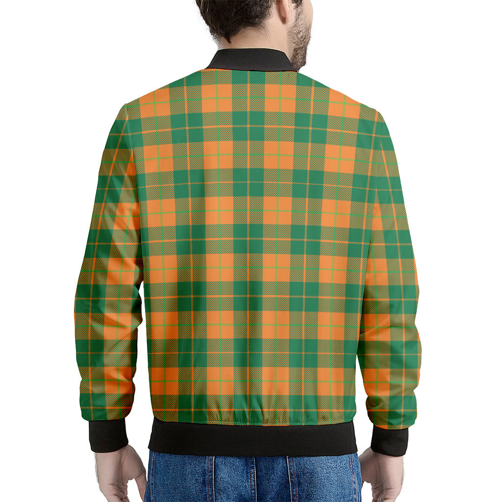 St. Patrick's Day Stewart Plaid Print Men's Bomber Jacket