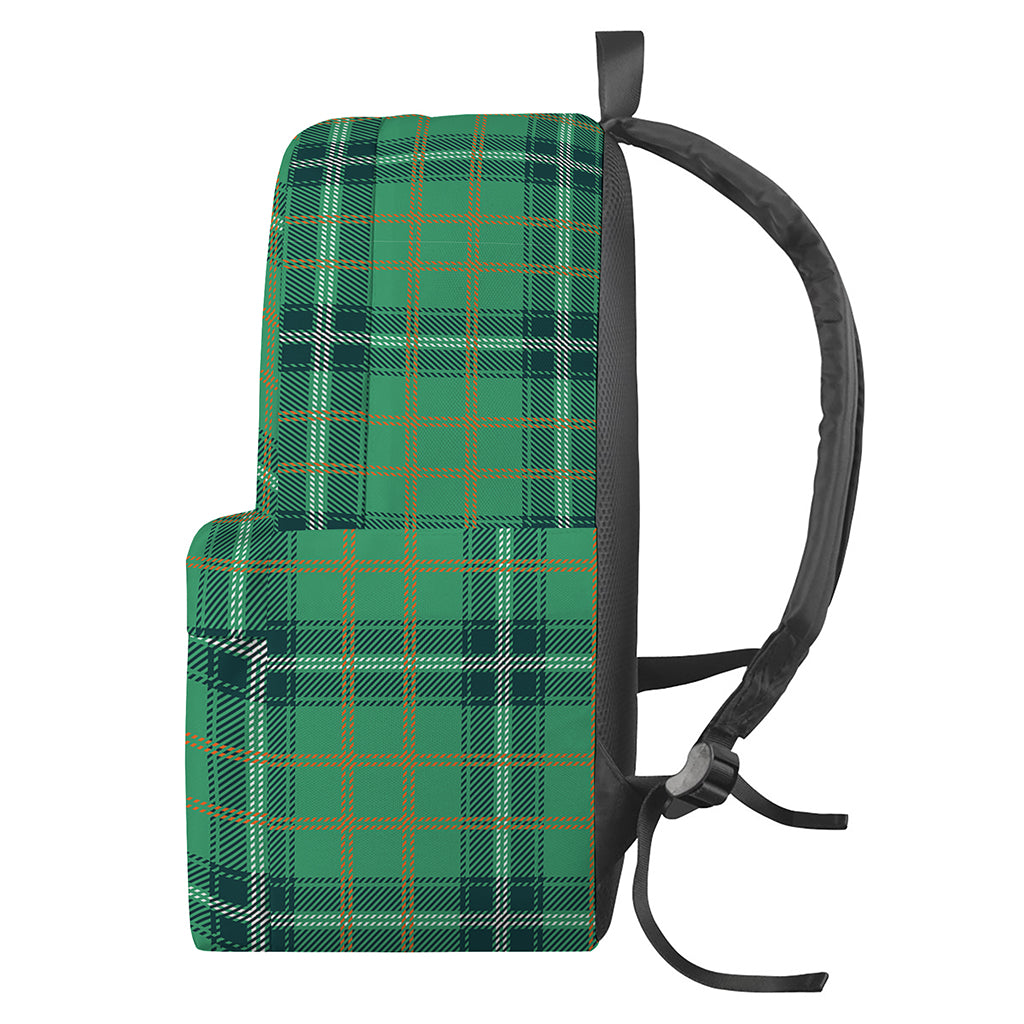 St. Patrick's Day Tartan Pattern Print Backpack