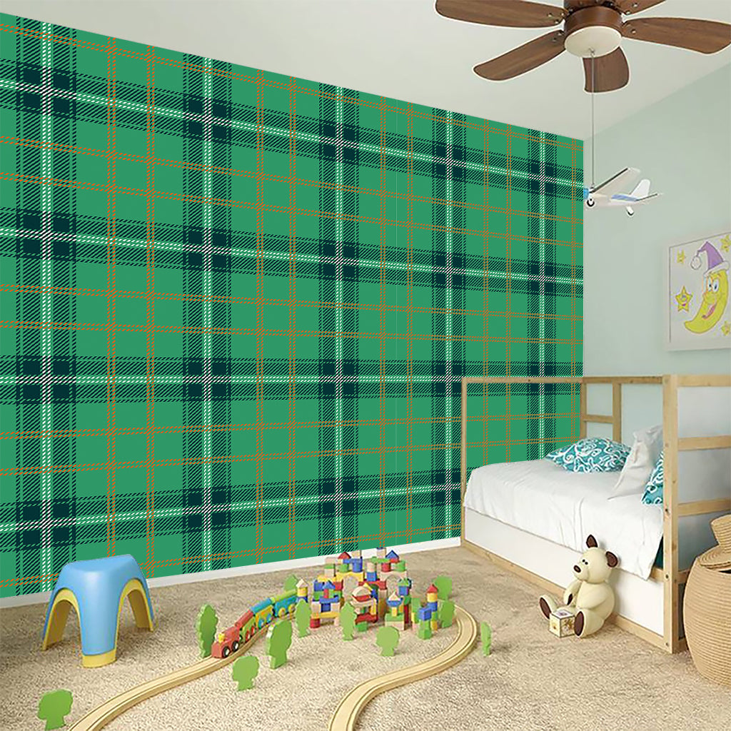 St. Patrick's Day Tartan Pattern Print Wall Sticker