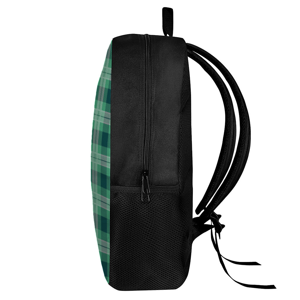 St. Patrick's Day Tartan Print 17 Inch Backpack
