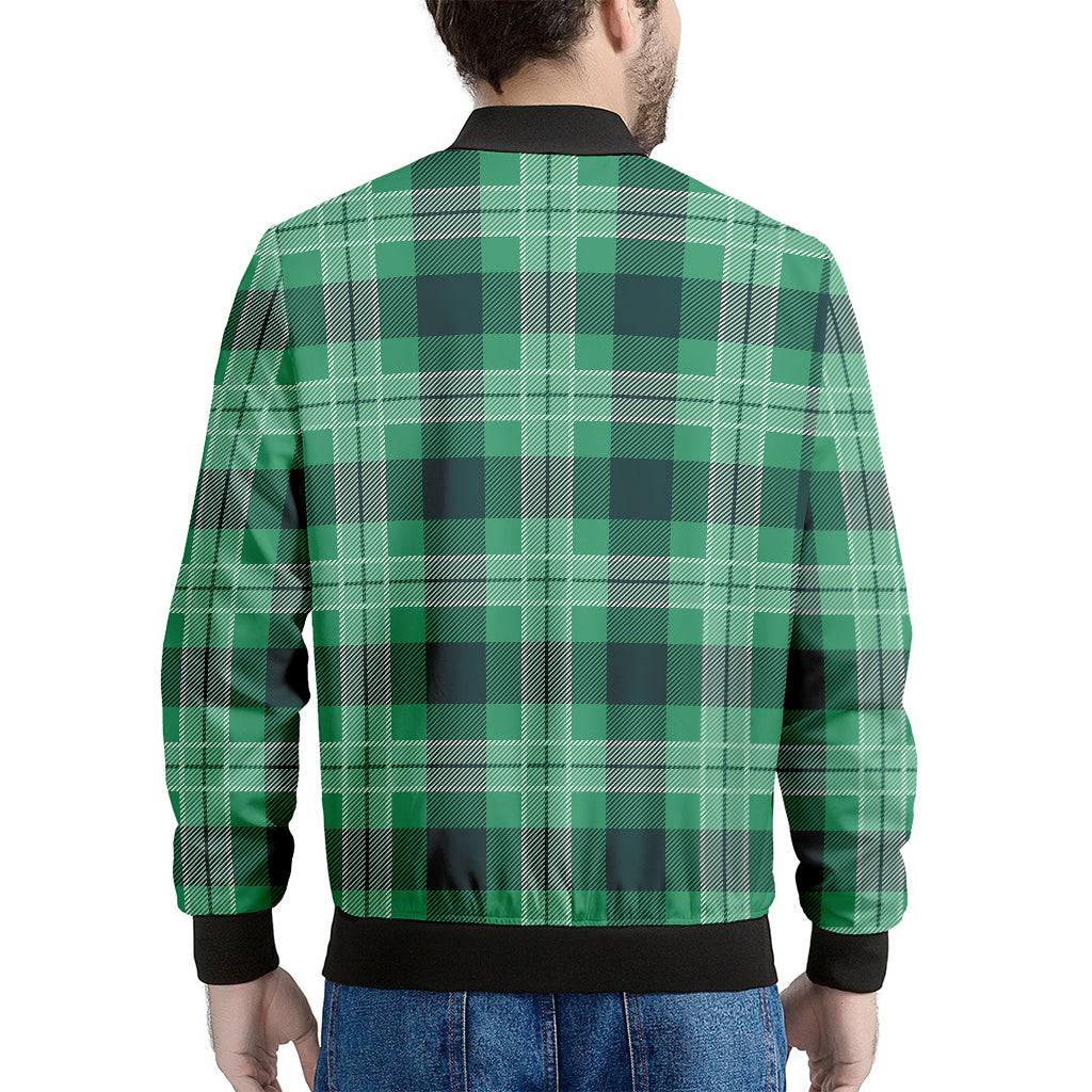 St. Patrick's Day Tartan Print Men's Bomber Jacket