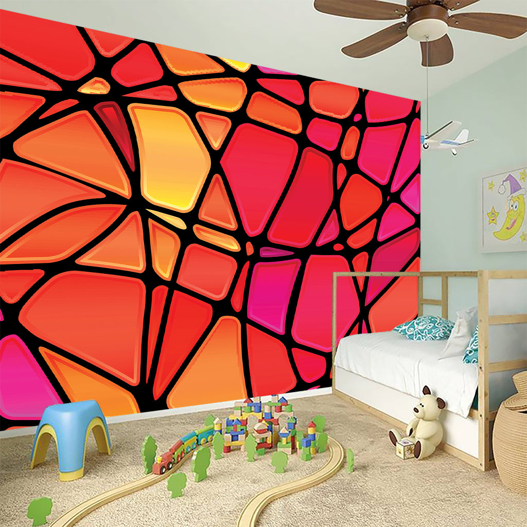Stained Glass Mosaic Pattern Print Wall Sticker