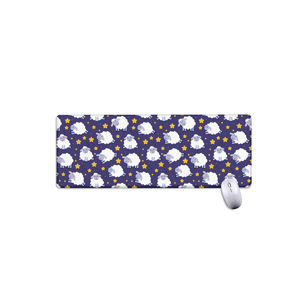 Star And Sheep Pattern Print Extended Mouse Pad