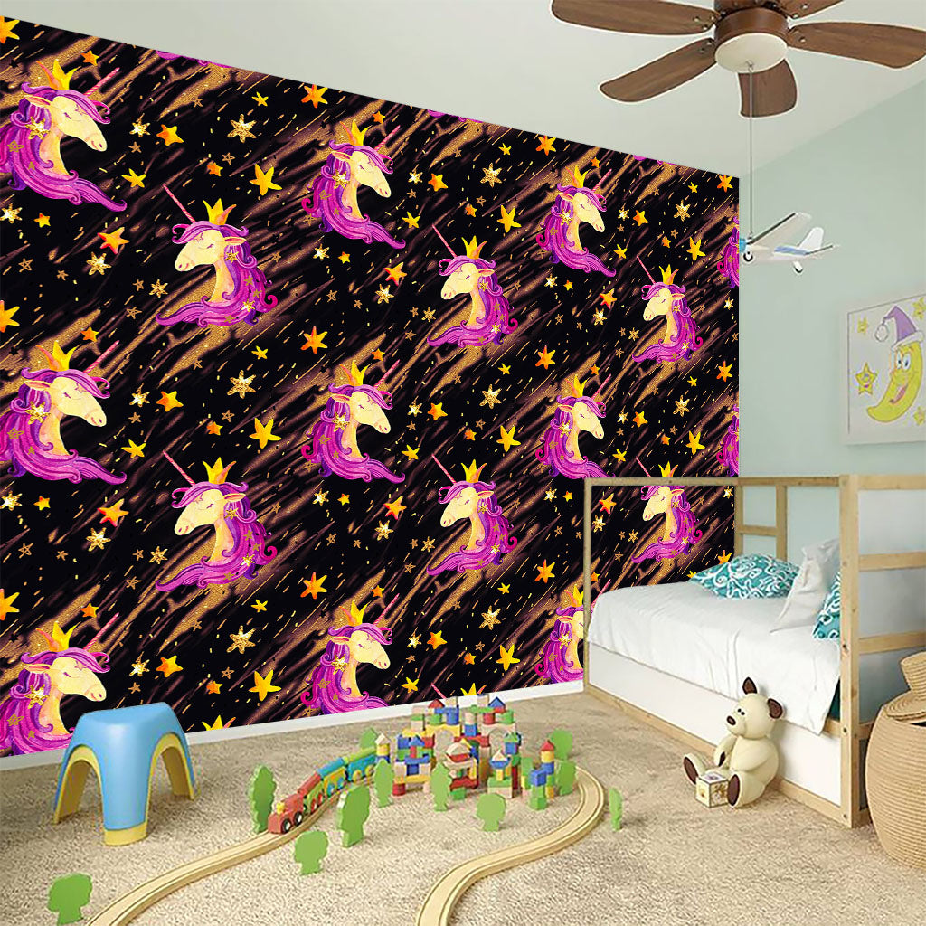 Star Fairy Unicorn Pattern Print Wall Sticker