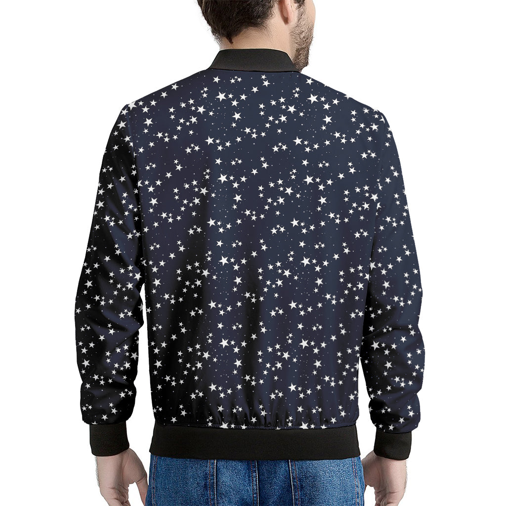 Star Sky Pattern Print Men's Bomber Jacket
