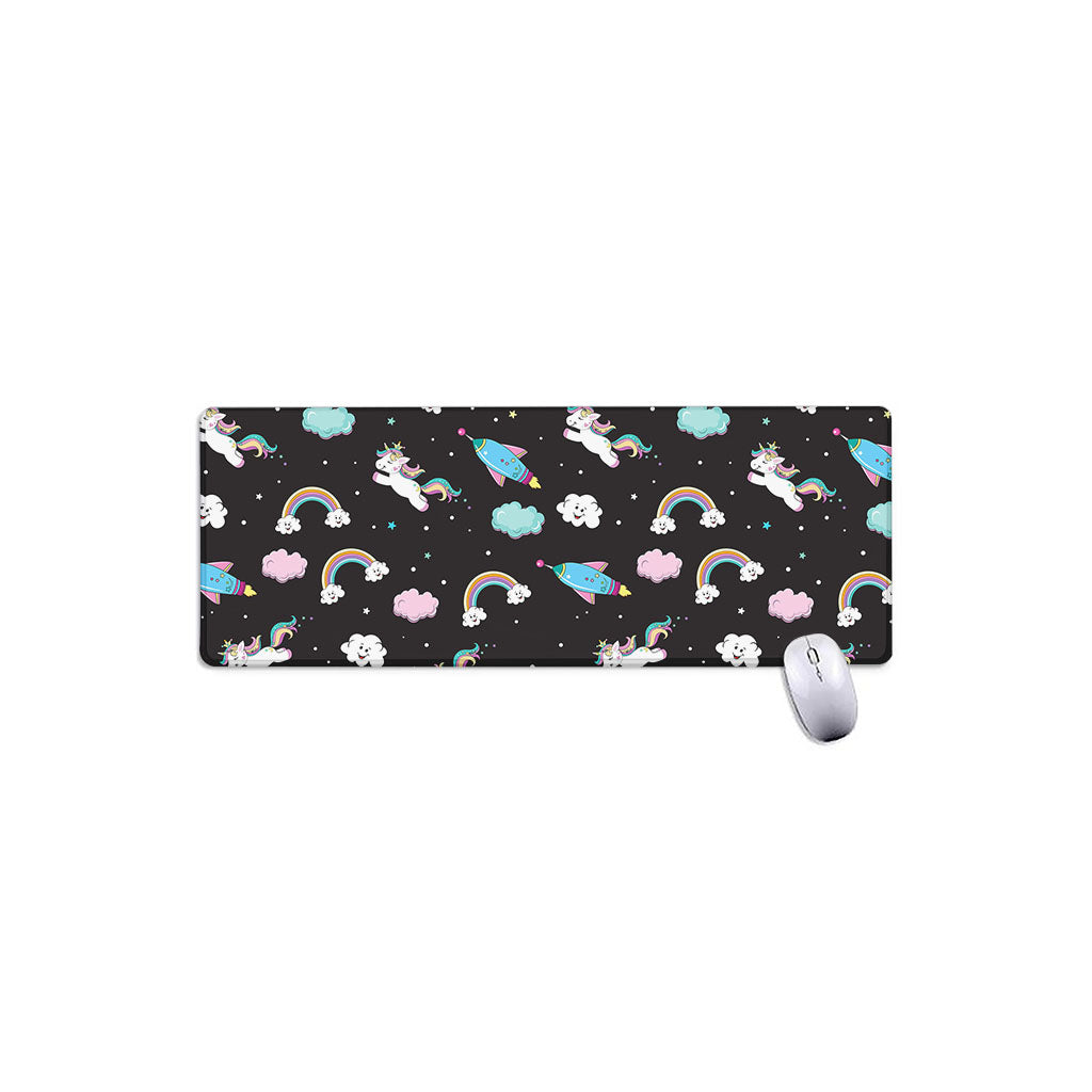 Star Space Unicorn Pattern Print Extended Mouse Pad