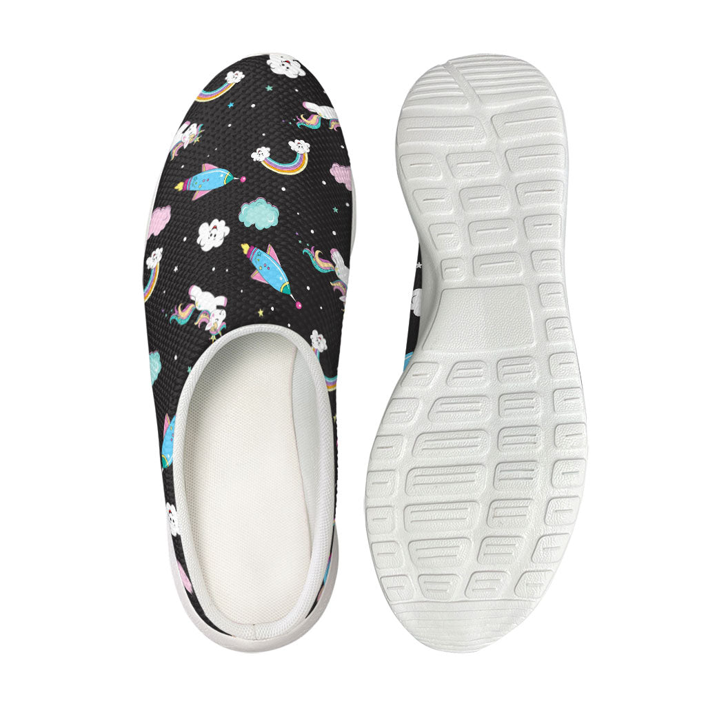 Star Space Unicorn Pattern Print Mesh Casual Shoes