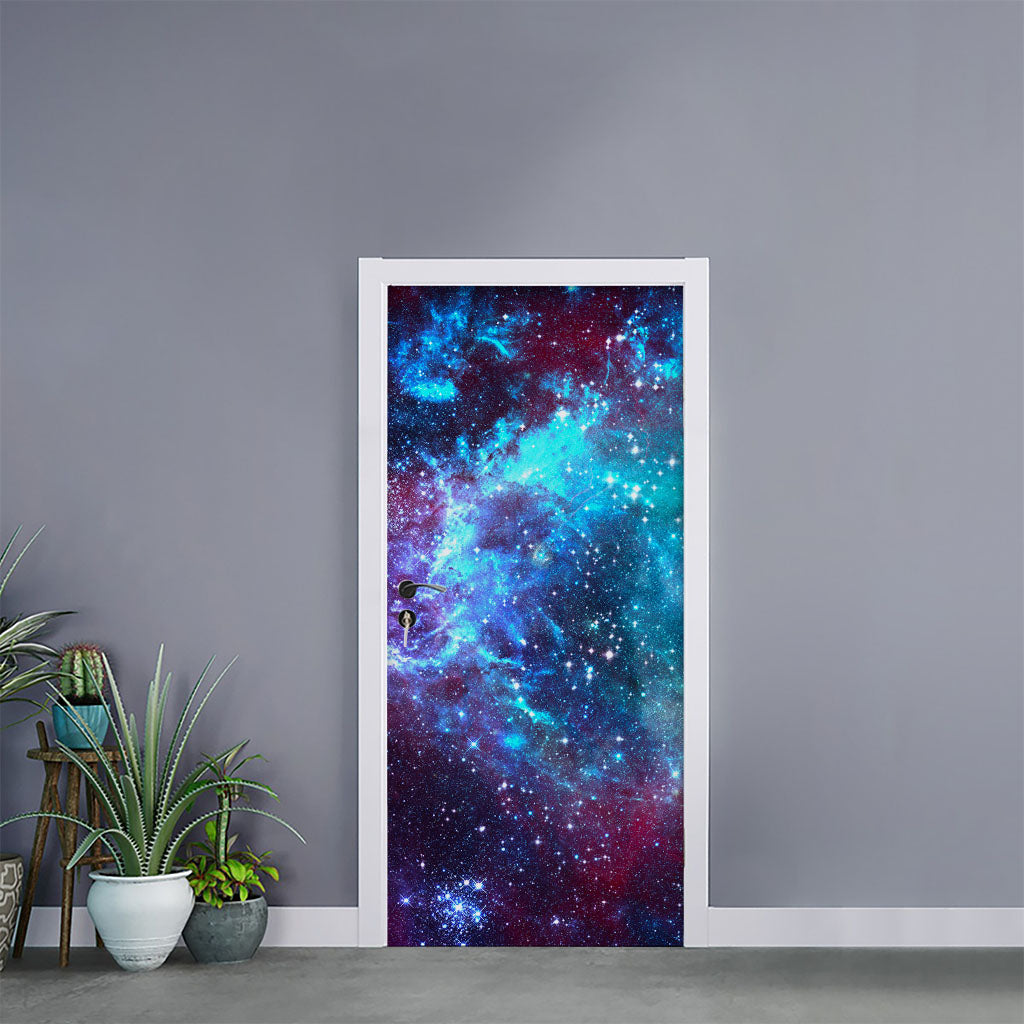 Starfield Nebula Galaxy Space Print Door Sticker