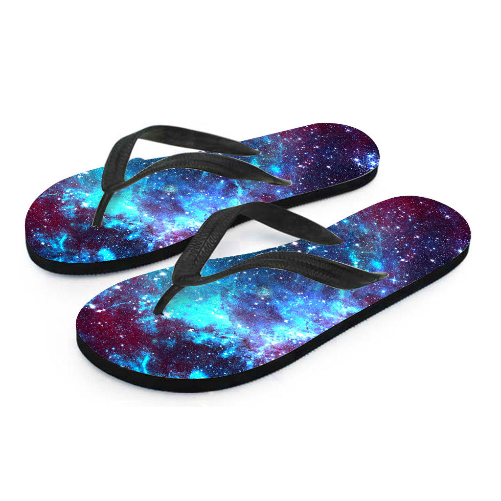 Starfield Nebula Galaxy Space Print Flip Flops