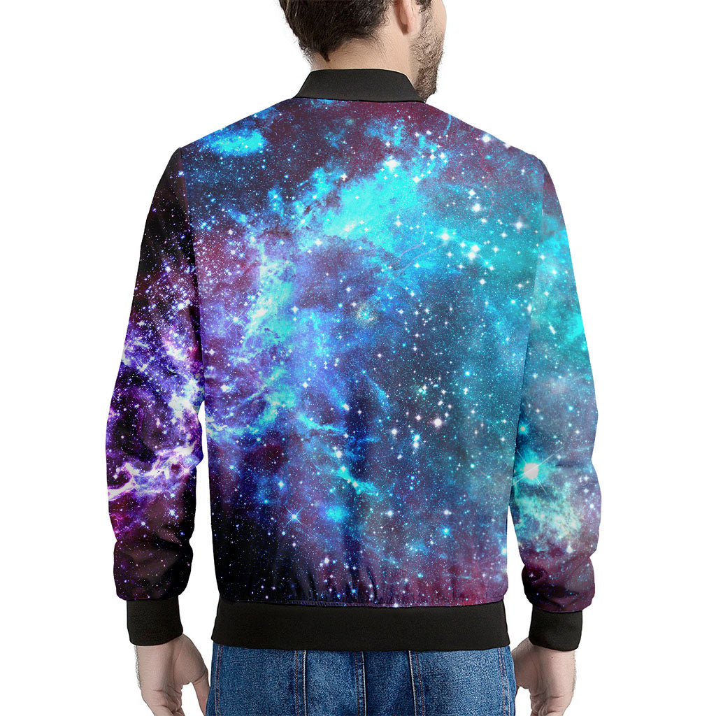 Starfield Nebula Galaxy Space Print Men's Bomber Jacket