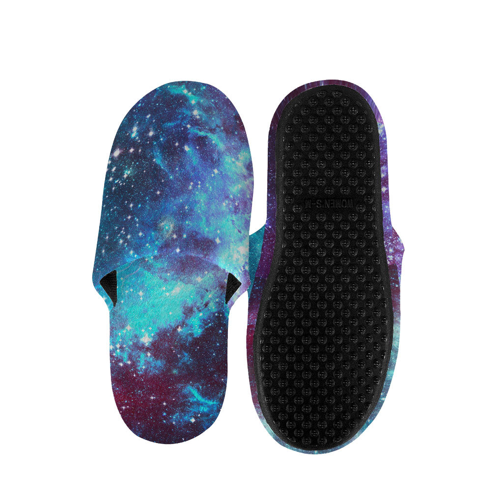 Starfield Nebula Galaxy Space Print Slippers