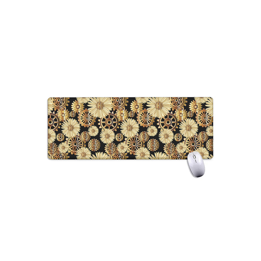 Steampunk Chamomile Pattern Print Extended Mouse Pad