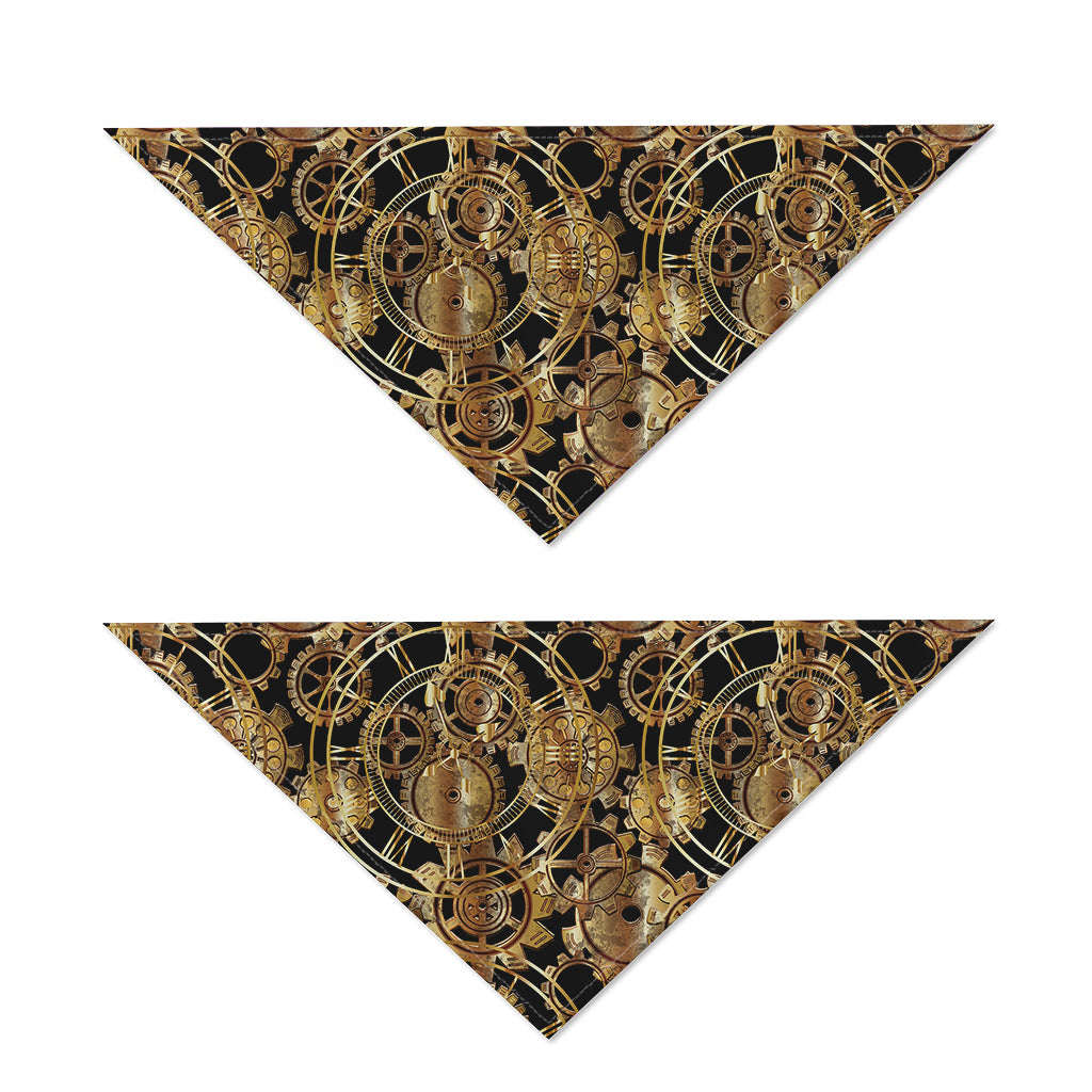 Steampunk Clock Gears Print Dog Bandana