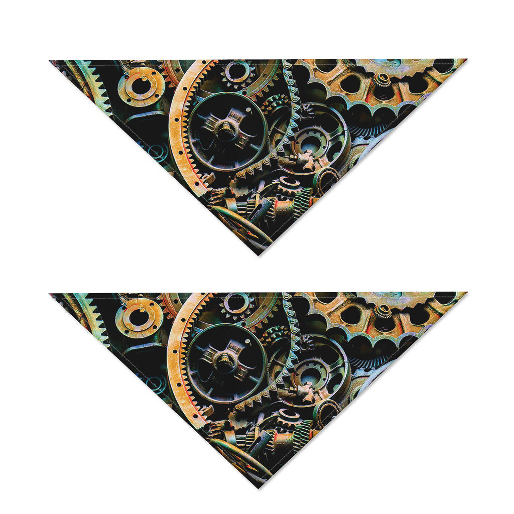 Steampunk Cogs And Gears Print Dog Bandana