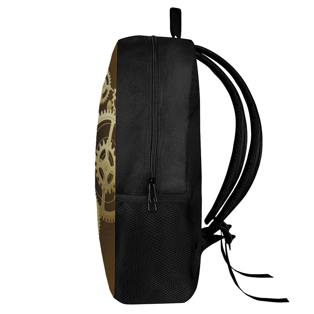 Steampunk Cogwheels Print 17 Inch Backpack