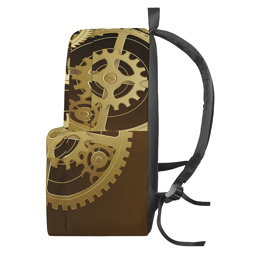 Steampunk Cogwheels Print Backpack